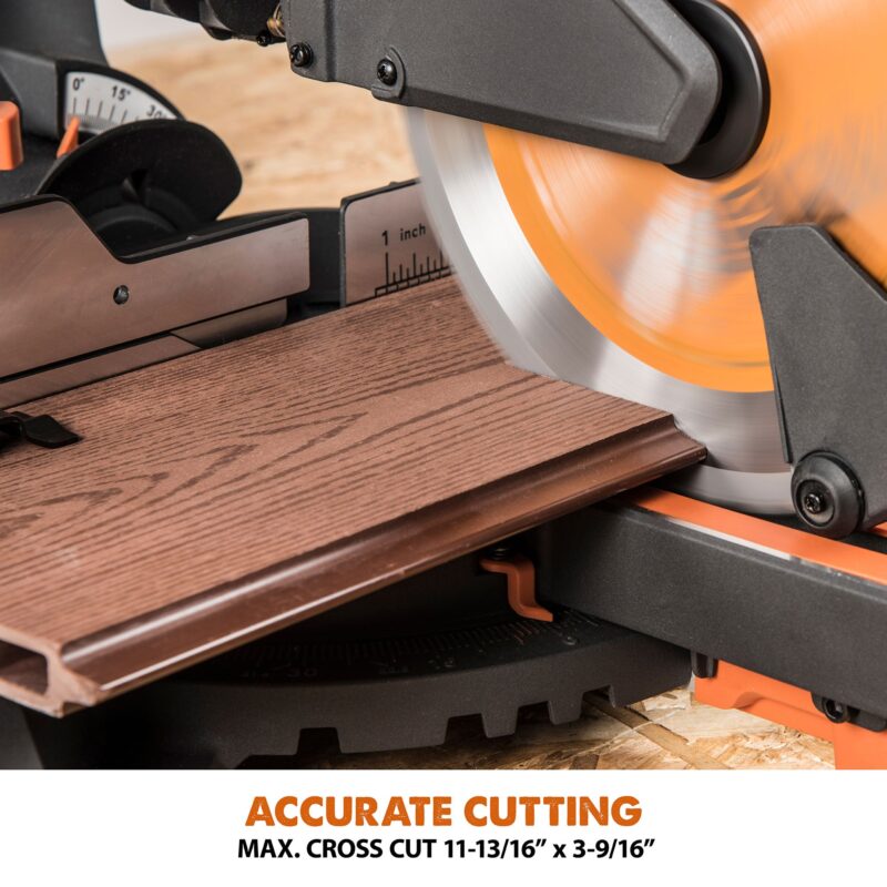 Evolution R255SMS+: Single Bevel Sliding Miter Saw With 10 in. Multi-Material Cutting Blade - Image 5