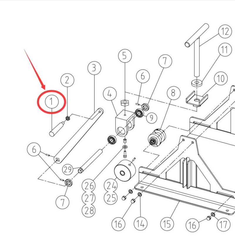 Spare part for KAKA Industrial TR-40  Square and Rectangular Tube roll Bender