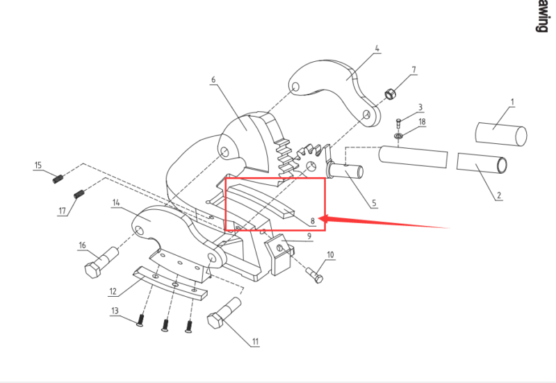 upper & lower blade for MMS-4