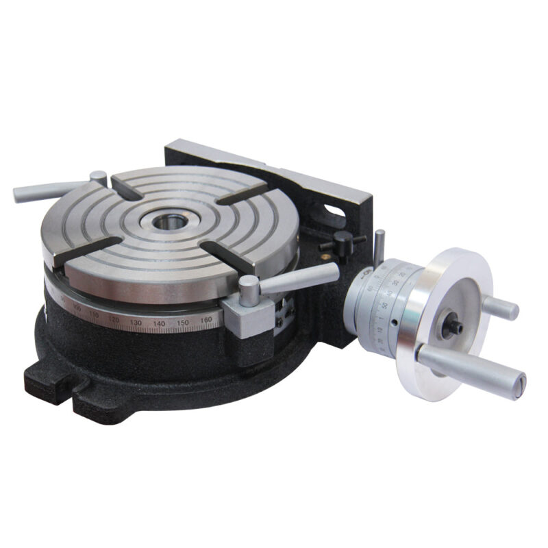Kaka Industrial HV-8, 8”Horizontal Vertical Rotary Table Rotary table TSL Vertical & Horizontal MT3 Center Sleeve Rotary Table 4 slot Precision Milling Table 360 Degrees Precision Rotary Table - Image 2