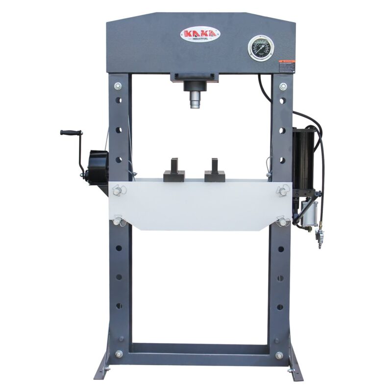 KAKA INDUSTRIAL HP-50P Air/Hand Operated H-Frame Press，Air/Hydraulic Shop Press，50 ton Frame Capacity, 7 in Stroke - Image 2