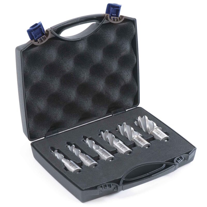 Evolution 6pc 1 in. Depth Annular HSS Mag Drill Cutter Set 9/16 To 1 in. With 3/4 in. Weldon Shank