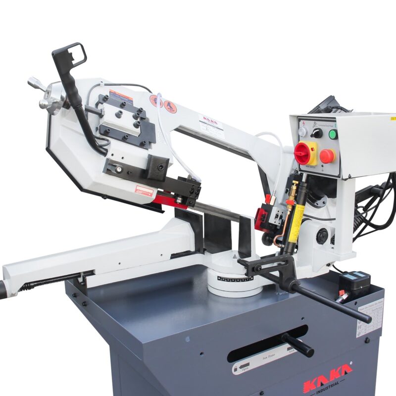 Kaka Industrial BS-108G horizontal bandsaw Metal Cutting Band Saw, Cuts up to 10”x7.9" round metal stock at 90°. Swivel head miters up to 60°. Motor power 1.1kw /1.5HP, 115V-60HZ-1PH - Image 5