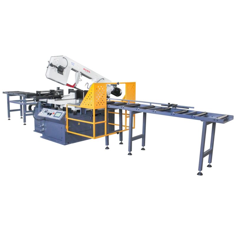 KAKA INDUSTRIAL BS-1810G 18"x9.8" PLC control Horizontal Band Saw, Hydraulic Shutle Vices and Swivel on both sides 220V 3phase