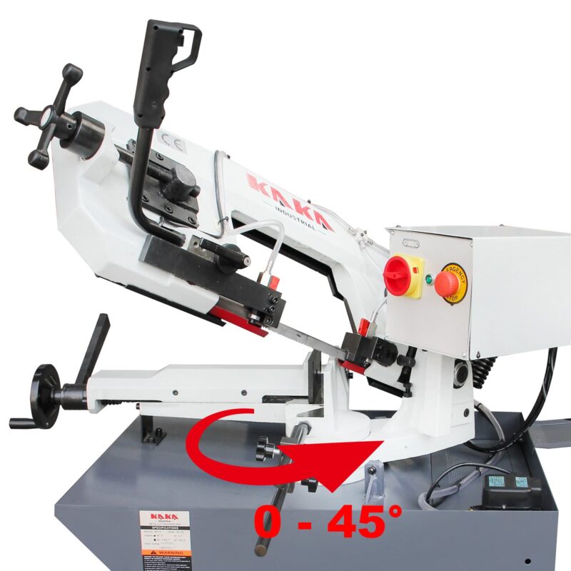 KAKA Industrial BS-75G Horizontal Bandsaw 7.8"x4.7" Metal Cutting Band Saw, Solid Design Metal Bandsaw, High Precision Metal Band Saw, Space Saver Metal Cutting Band Saw 115V-60HZ-1PH - Image 10