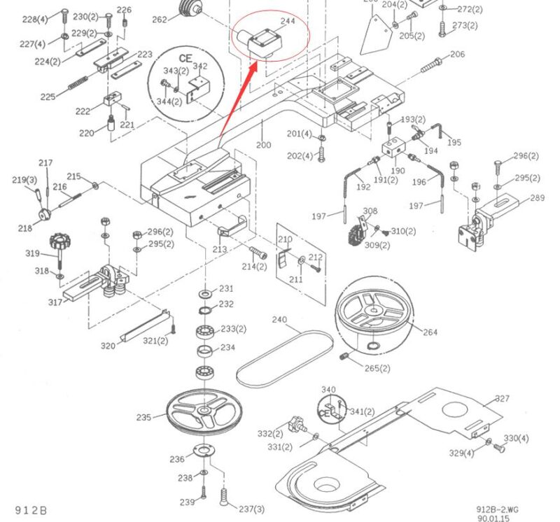 Spare parts for KAKA Industrial BS-912B 9" Metal Cutting Band Saw