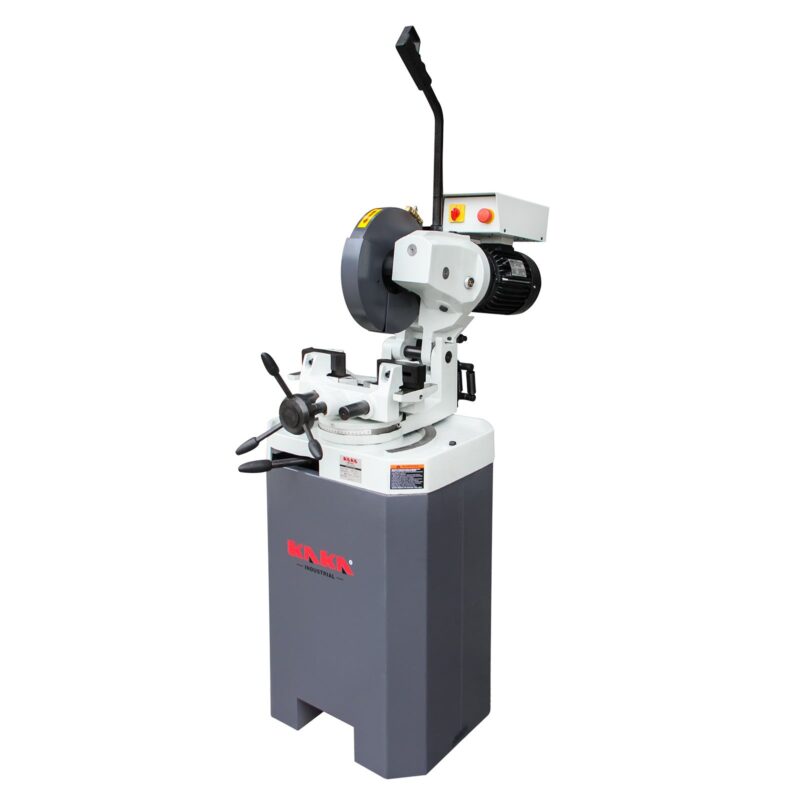 KAKA Industrial CS-12 12" Heavy Duty Manual Cold Saw 22-44 rpm blade speed, 12" Blade Diameter,Double Speed Cold Saw, Double clamp structure Head Floor Type Cutting Chop Saw 3-Phase 220V, 3/1.5hp Motor