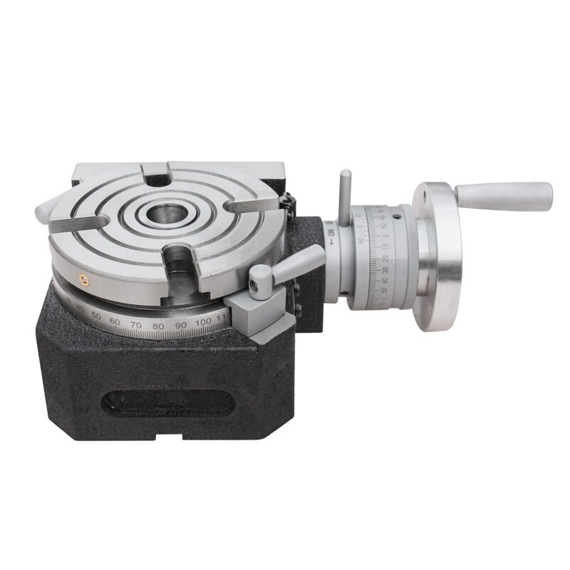 Kang Industrial HVP-41, Rotary Table with Dividing Plate DP-1, 4 Inch Rotary Table Milling Machine Horizontal Vertical Indexing Plate - Image 4
