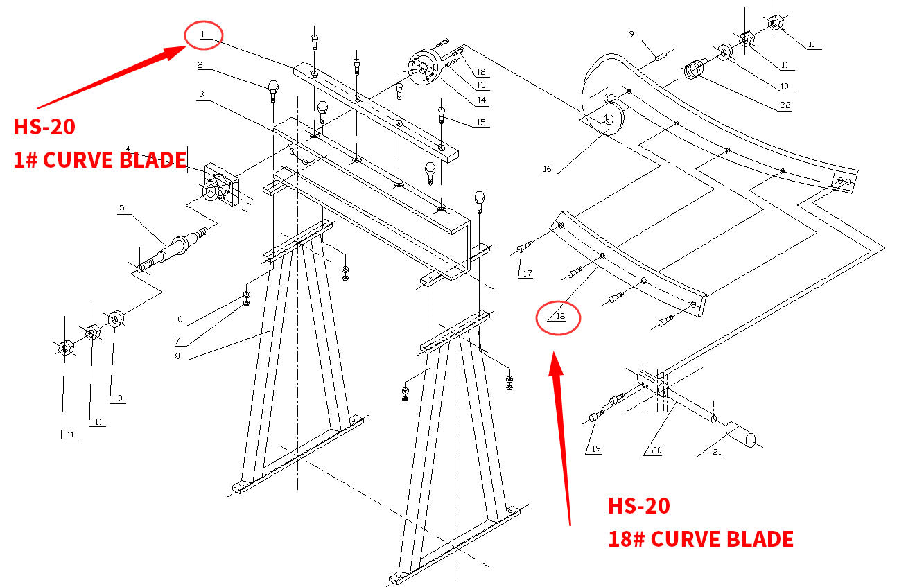 Upper and Lower Blade for Guillotine Shear HS-20 Plate Cutting Cutter