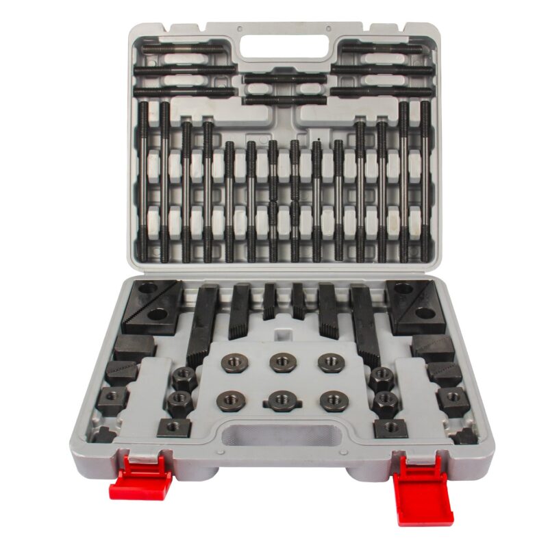 KAKA INDUSTRIAL 5/8" Table Slot 1/2" Stud Szie 52pcs Clamping Kit Set with case holder