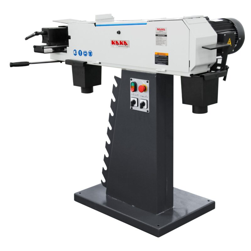 Kaka Industrial PRS-4A Belt Grinder, Wheel Metal Belt Grinder/Sander, Sander with Cast Iron Base, Grinds at angle from 30-90 degree, Arc cutting which is ideal for pipe-shaped, 220V-60HZ-3PH - Image 2