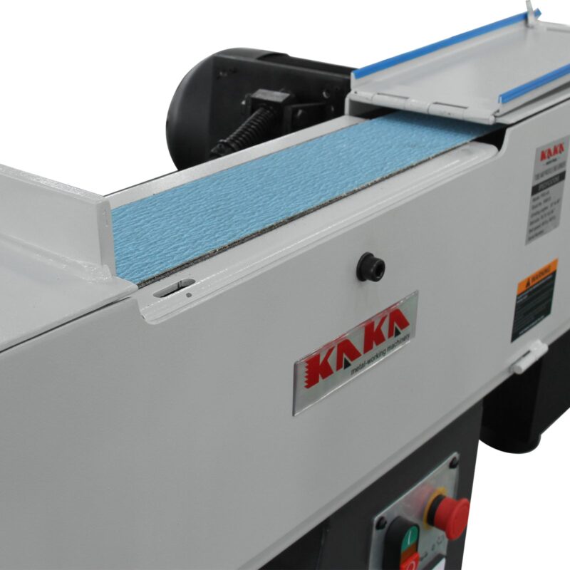 Kaka Industrial PRS-4A Belt Grinder, Wheel Metal Belt Grinder/Sander, Sander with Cast Iron Base, Grinds at angle from 30-90 degree, Arc cutting which is ideal for pipe-shaped, 220V-60HZ-3PH - Image 5