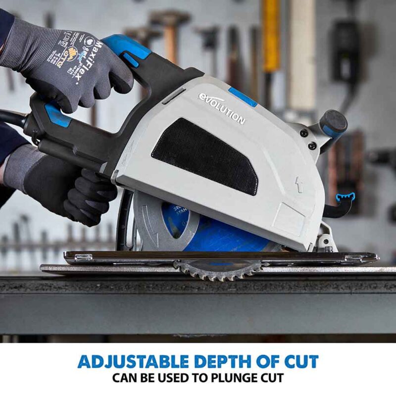 Evolution S210CCS: Metal Cutting Circular Saw with 8-1/4 in. Mild Steel Cutting Blade and Chip Collection - Image 8