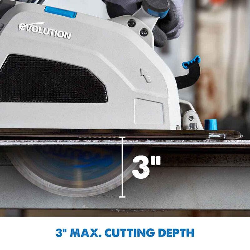 Evolution S210CCS: Metal Cutting Circular Saw with 8-1/4 in. Mild Steel Cutting Blade and Chip Collection - Image 7