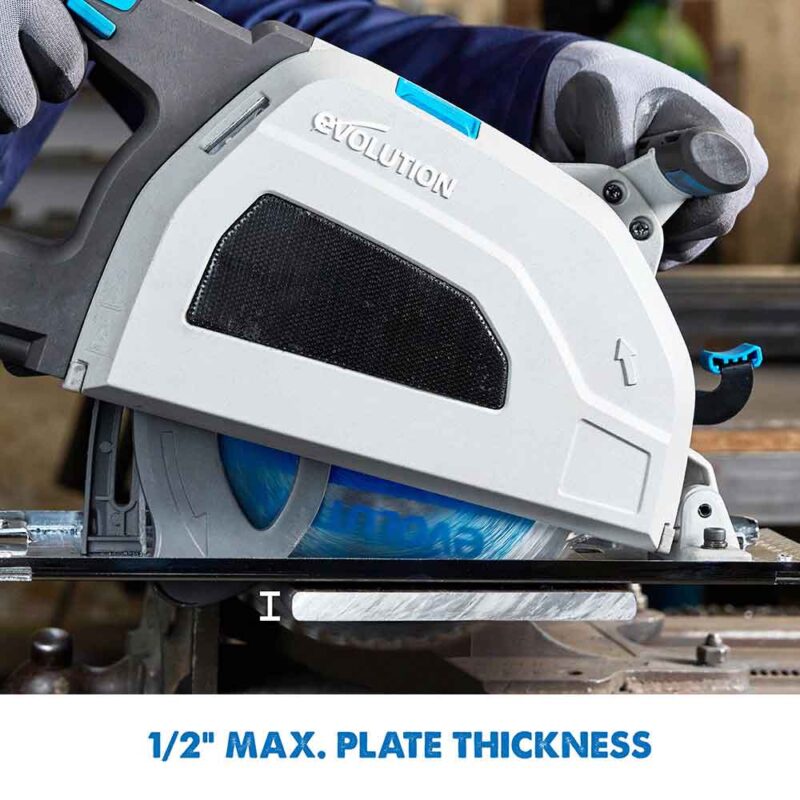 Evolution S210CCS: Metal Cutting Circular Saw with 8-1/4 in. Mild Steel Cutting Blade and Chip Collection - Image 3