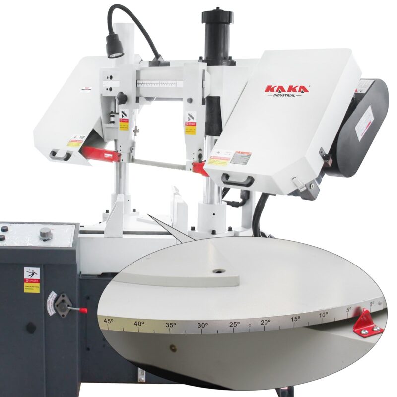 KAKA Industrial TBK-11A Double Column Swivel Head Band Saw, Hydraulic downfeed control with variable Cutting speed, Max cutting capacity 11 inch with 230V 3PH - Image 11