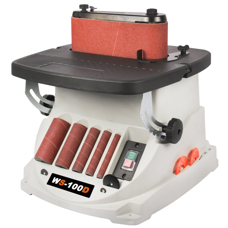 KAKA INDUSTRIAL WS-100D Vertical Oscillating Spindle Sander & Belt Sander, 2 IN 1 Combination Woodworking Machine - Image 2