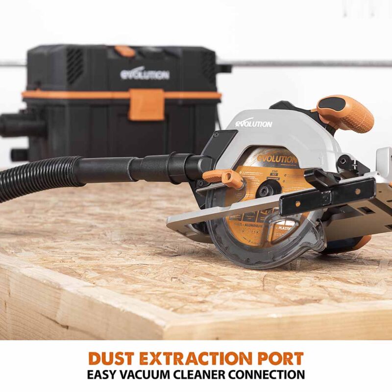 Evolution Cordless R165CCS-Li 6-1/2 in Circular Saw 20V Li-Ion EXT Inc Multi-Material Blade - Image 12