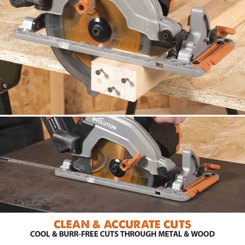 Evolution Cordless R165CCS-Li 6-1/2 in Circular Saw 20V Li-Ion EXT Inc Multi-Material Blade - Image 11