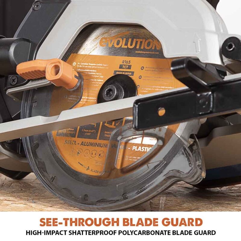 Evolution Cordless R165CCS-Li 6-1/2 in Circular Saw 20V Li-Ion EXT Inc Multi-Material Blade - Image 9