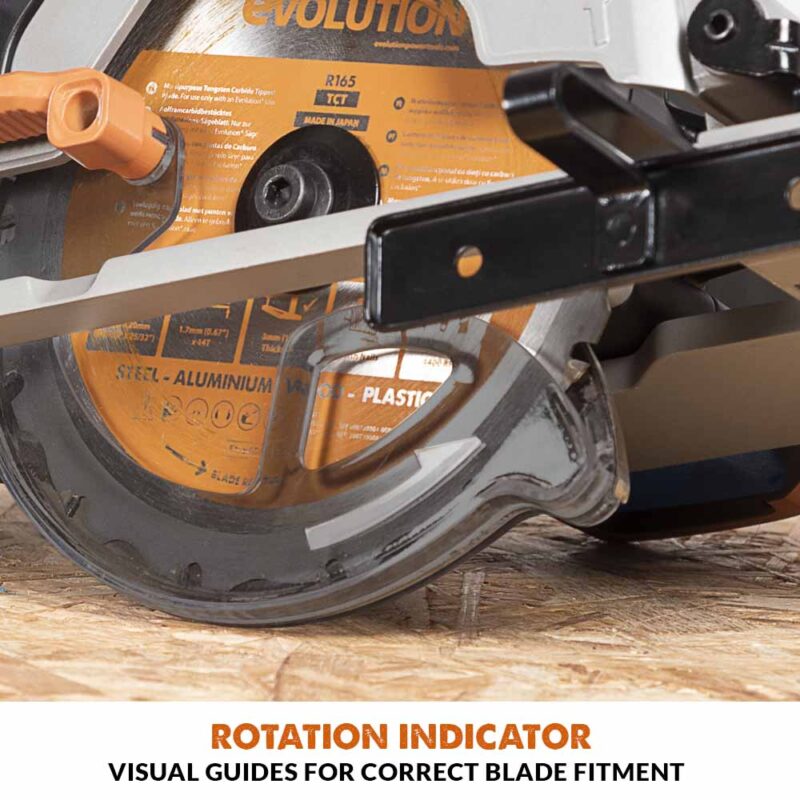 Evolution Cordless R165CCS-Li 6-1/2 in Circular Saw 20V Li-Ion EXT Inc Multi-Material Blade - Image 15