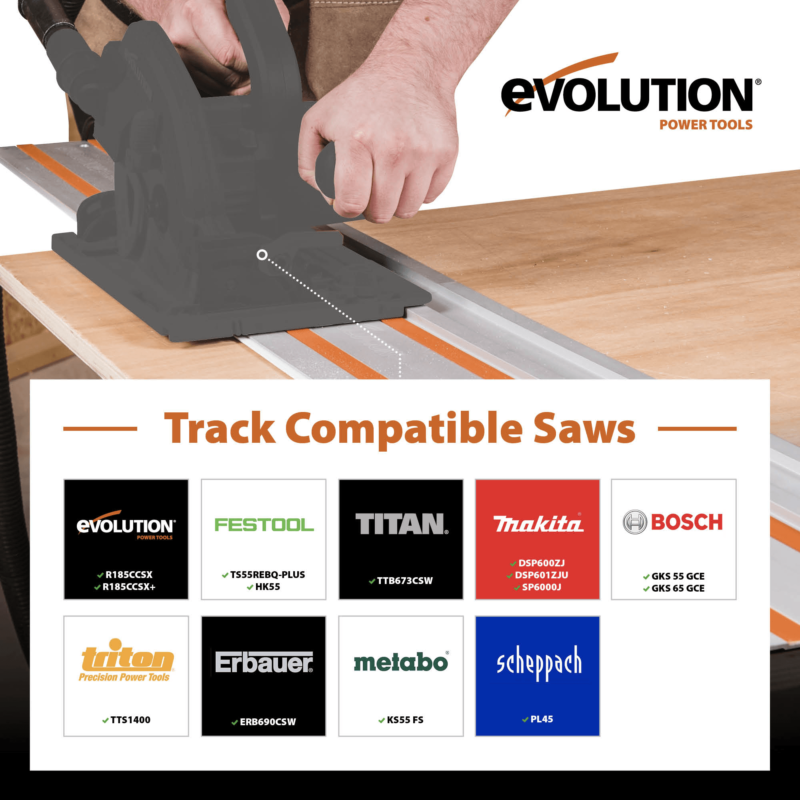 Evolution ST2800 | 110 in. | Circular Saw Track | Clamps & Carry Bag Included - Image 12