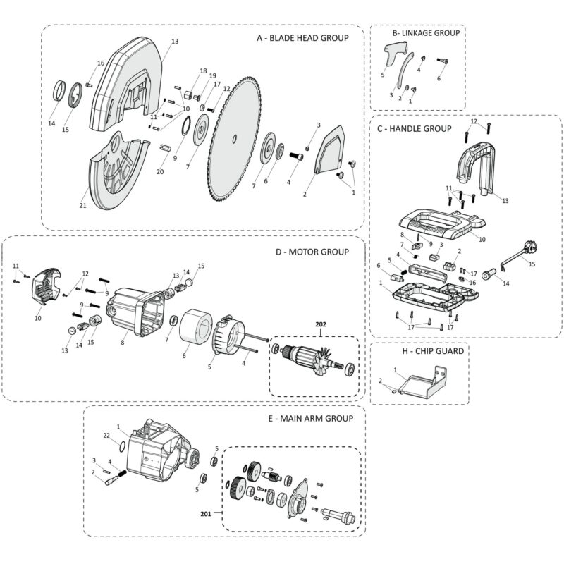 Evolution S355CPS Spare Parts (Head)