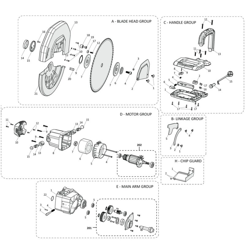 Evolution S380CPS Spare Parts (Head)