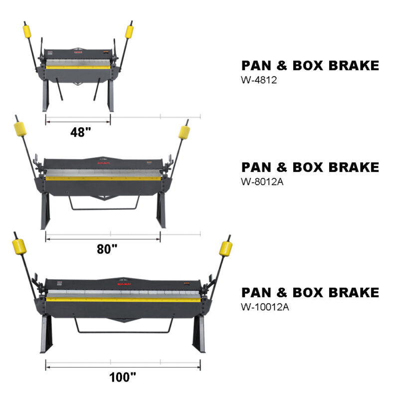 KAKA Industrial W-10012A Heavy-Duty Pan and Box Brake, 12-Gauge Mild Steel, High Versatility and Durability Sheet Metal Box Pan Brake - Image 10