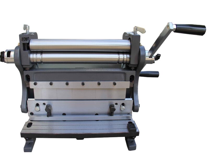 Kaka industrial Sheet Metal Brake 3-In-1/12, 12-Inch Combination Sheet Metal Brake, Shear Press Brake 20-Gauge Capacity, Shears and Slip Roll Machine for Shear Bending Rolling, Brake Shear Roll Machine - Image 2