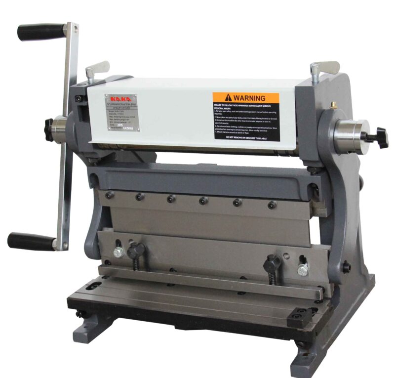 Kaka industrial Sheet Metal Brake 3-In-1/12, 12-Inch Combination Sheet Metal Brake, Shear Press Brake 20-Gauge Capacity, Shears and Slip Roll Machine for Shear Bending Rolling, Brake Shear Roll Machine - Image 12