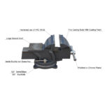 KAKA Industrial HPS-100 4” Ductile Iron Heavy Duty Bench Vise