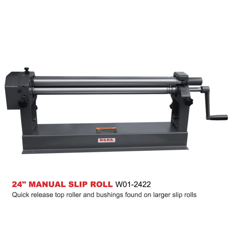 KAKA INDUSTRIAL W01-2422 Slip Roll Machine,Sheet Metal Roller Machine with Two Removable Rollers, 24-Inch Slip Roll Roller Metal Plate Bending Round Machine, Slip Roll Machine Capacity of 22 Gauge Ste - Image 2