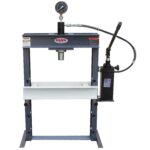 KAKA INDUSTRIAL HP-10S Hydraulic Shop Press, H-Frame Hydraulic Press with Manual Double Speed Pump,10 ton Press Capacity,7 in Stroke