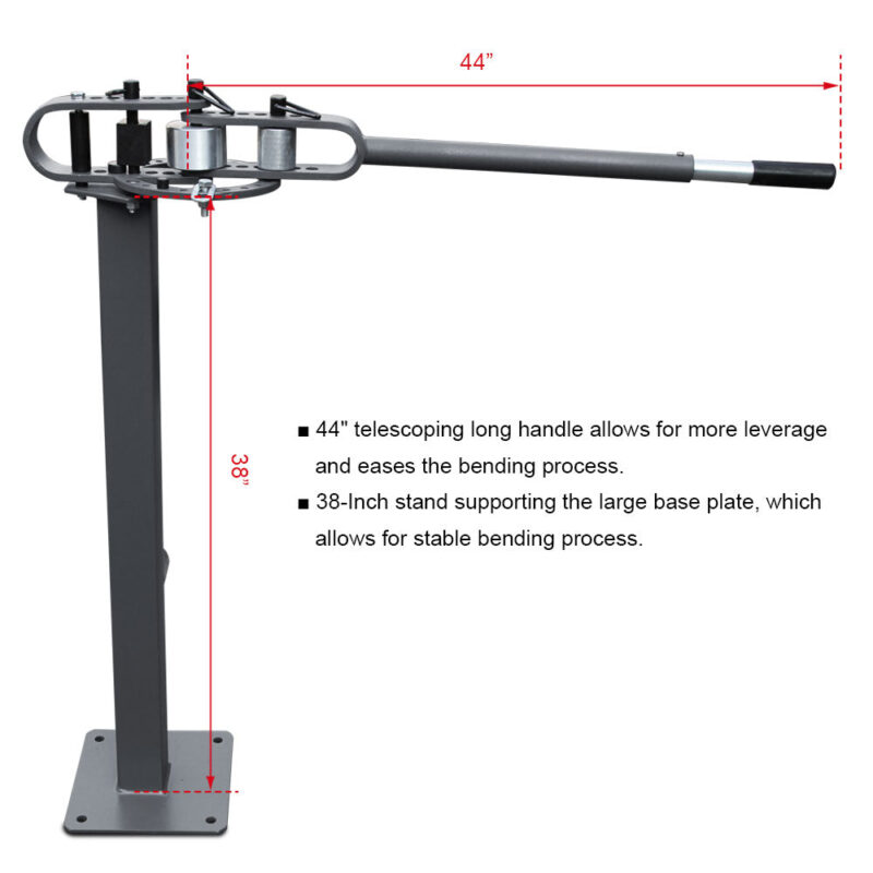 KAKA Industrial YP-38 Floor Type Metal Bender, Sturdy and Versatile Compact Metal Bender with 7 Dies - Image 3