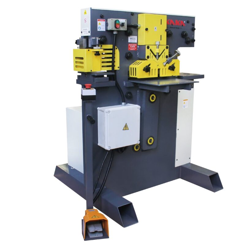 Kaka Industrial M-60, 60 Ton multi-function Metal Ironworker Punch Shear Notcher Brake 220V 3 phase - Image 3