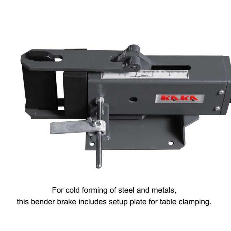 KAKA Industrial FB-4 Flat Steel Metal Brake Bender, 4-Inch Hand Operated Steel Bending Brake, 2.5 Tons Press Bending And Create Up To 90 Degree, High Flexibility, Easy Operation Sheet Metal Forming Bender - Image 3