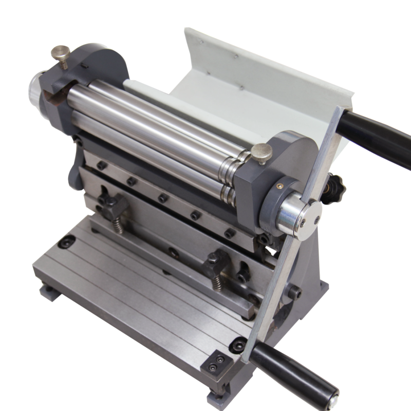 Kaka industrial Sheet Metal Brake 3-In-1/8, 8-Inch Combination Sheet Metal Brake, Shear Press Brake 20-Gauge Capacity, Shears and Slip Roll Machine for Shear Bending Rolling, Brake Shear Roll Machine - Image 4