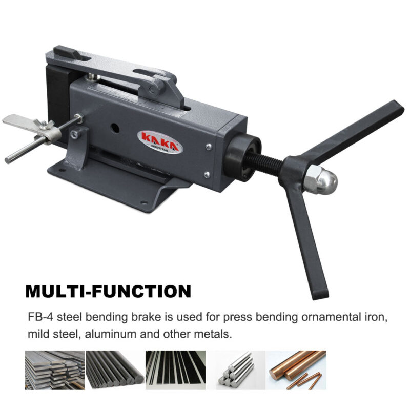 KAKA Industrial FB-4 Flat Steel Metal Brake Bender, 4-Inch Hand Operated Steel Bending Brake, 2.5 Tons Press Bending And Create Up To 90 Degree, High Flexibility, Easy Operation Sheet Metal Forming Bender - Image 4
