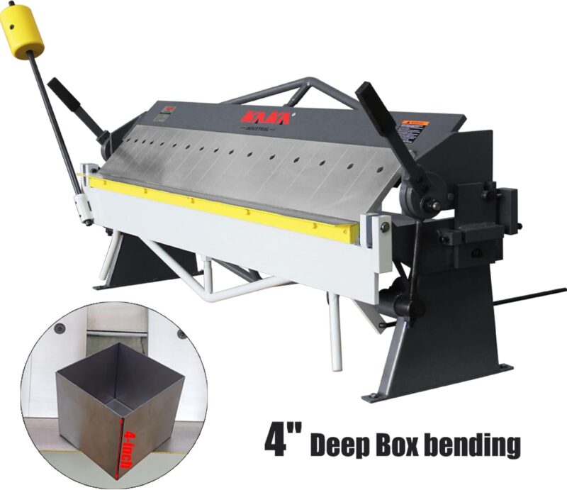 KAKA Industrial BP-1650, 50" x 16 Gauge Bench Model Box & Pan Brake, Max Thickness 16 Gauge Mild Steel Capacity,Max Box Depth 4-Inch,Beam Adjustment 5/8” Pan and Box Brake Machine - Image 2