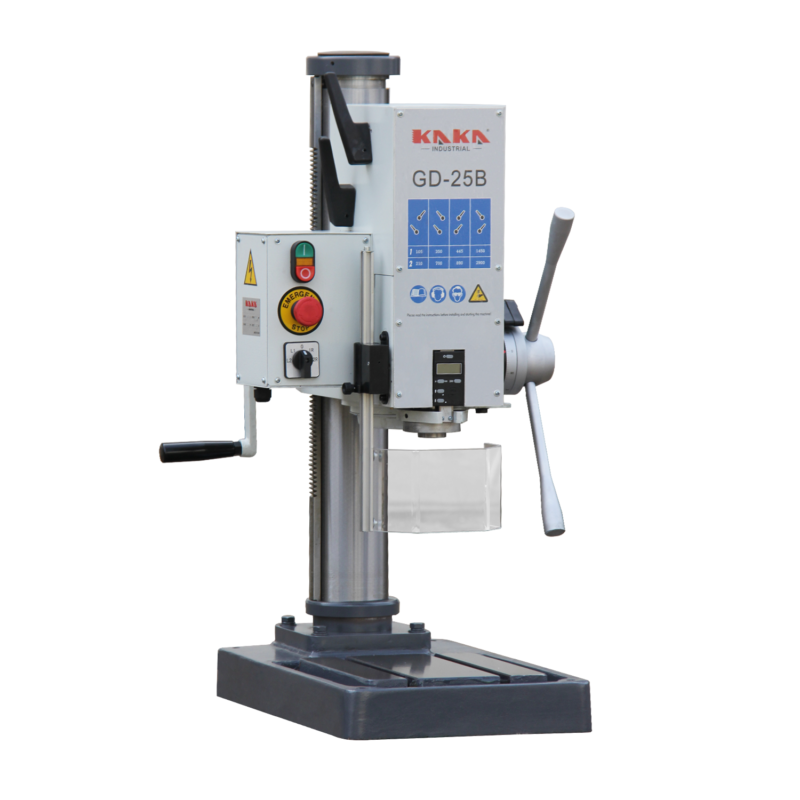 KAKA Industrial GD-25B Gear Head Vertical Drill Press, 8 Steps Speed Adjustable Head Hight Depth DRO Industrial Grade Drilling Tapping Machine with 220V 3 Phase Motor - Image 5
