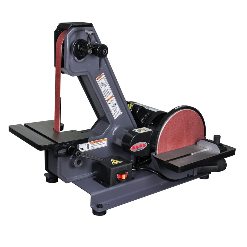 Kaka industrial BTM-200 Benchtop Combination 1" X 42" / 8" Disc Sander - Image 2