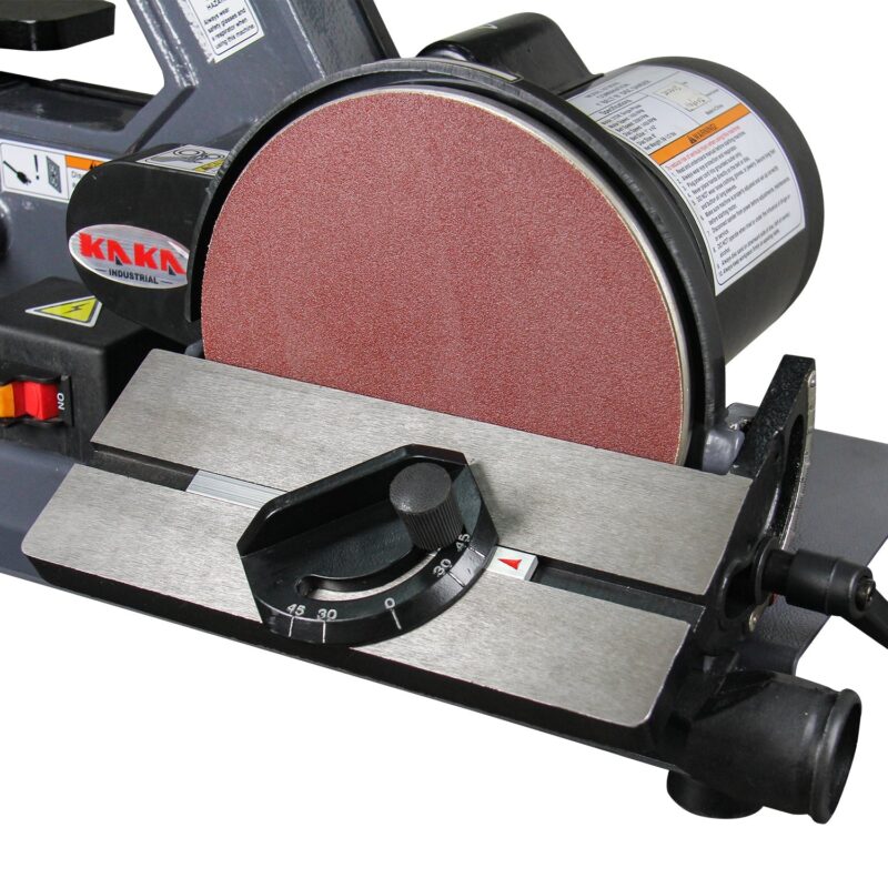 Kaka industrial BTM-200 Benchtop Combination 1" X 42" / 8" Disc Sander - Image 4
