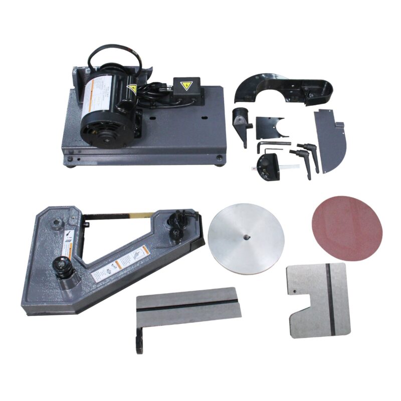 Kaka industrial BTM-200 Benchtop Combination 1" X 42" / 8" Disc Sander - Image 7
