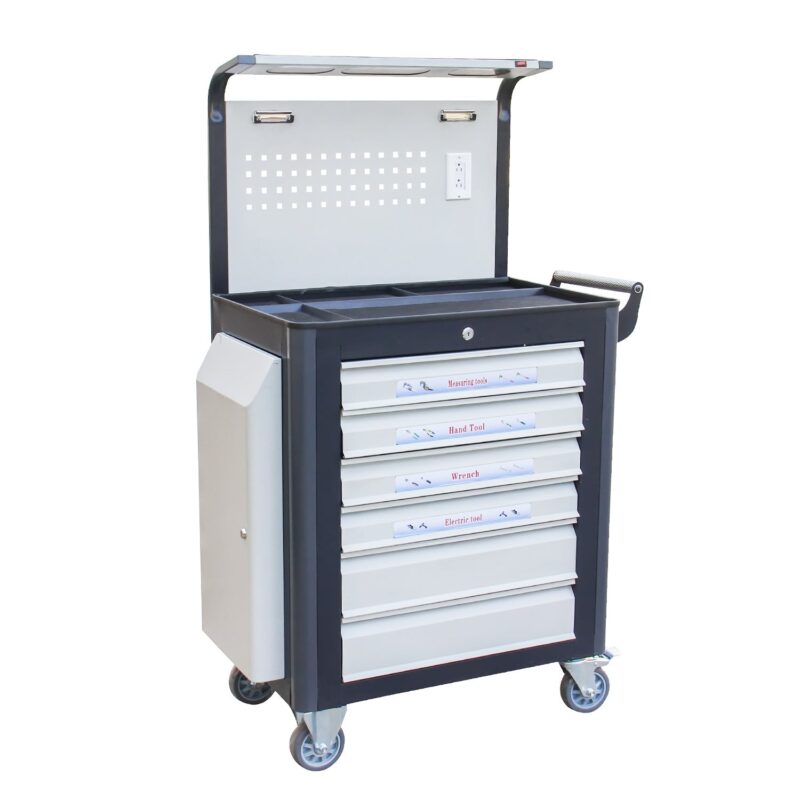 Kaka industrial GJC-206-2E Tool Cart, 6 Drawer Tool Chest 77 Capacity 4 Ball-Bearing on Lockable Wheels Glided Drawers, for Mechanics Industrial Garage, Warehouse & Repair Shop - Image 2