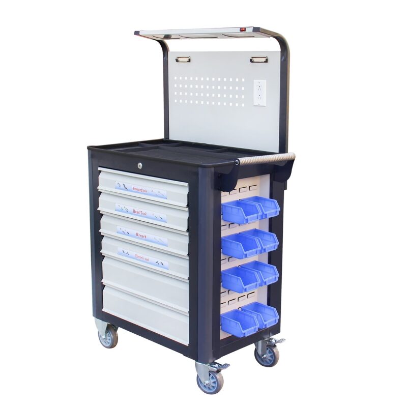 Kaka industrial GJC-206-2E Tool Cart, 6 Drawer Tool Chest 77 Capacity 4 Ball-Bearing on Lockable Wheels Glided Drawers, for Mechanics Industrial Garage, Warehouse & Repair Shop - Image 3