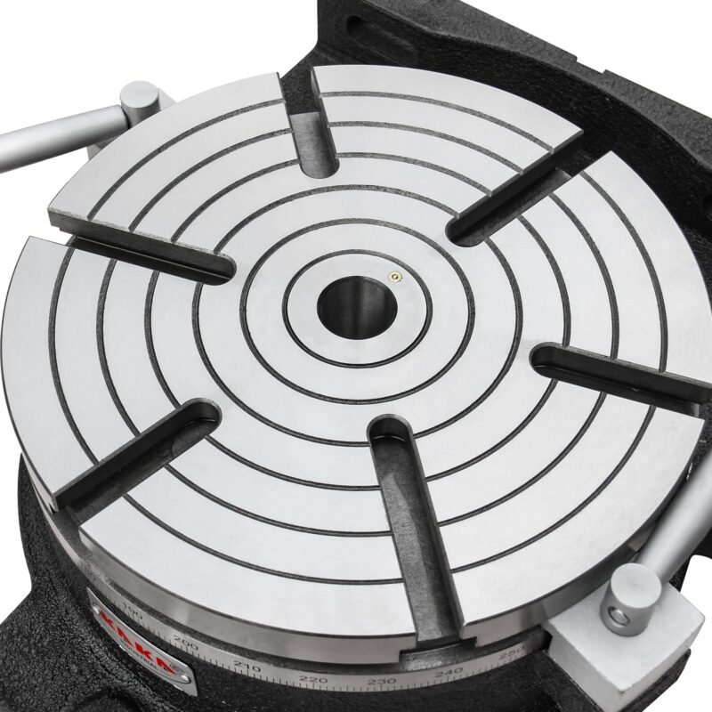Kaka Industrial HV-12, 12" Horizontal Vertical Rotary Table TSL Vertical & Horizontal MT4 Center Sleeve Rotary Table 6 slot Precision Milling Table 360 Degrees Precision Rotary Table - Image 8