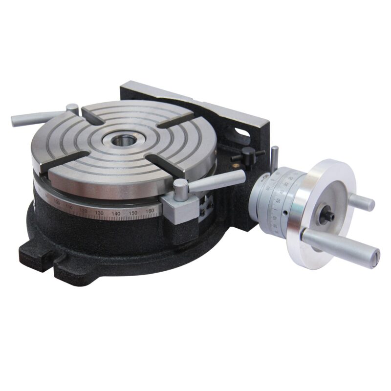Kaka Industrial HV-8, 8" Horizontal Vertical Rotary Table Rotary table TSL Vertical & Horizontal MT3 Center Sleeve Rotary Table 4 slot Precision Milling Table 360 Degrees Precision Rotary Table - Image 2