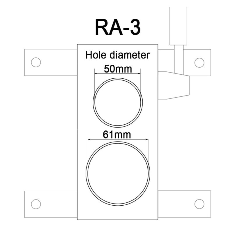 KAKA Industrial RA-3 Manual Pipe Notcher, 1-1/2", 2" (Inside diameter) Capacity, Light Weight, Solid Construction Pipe Notcher - Image 6