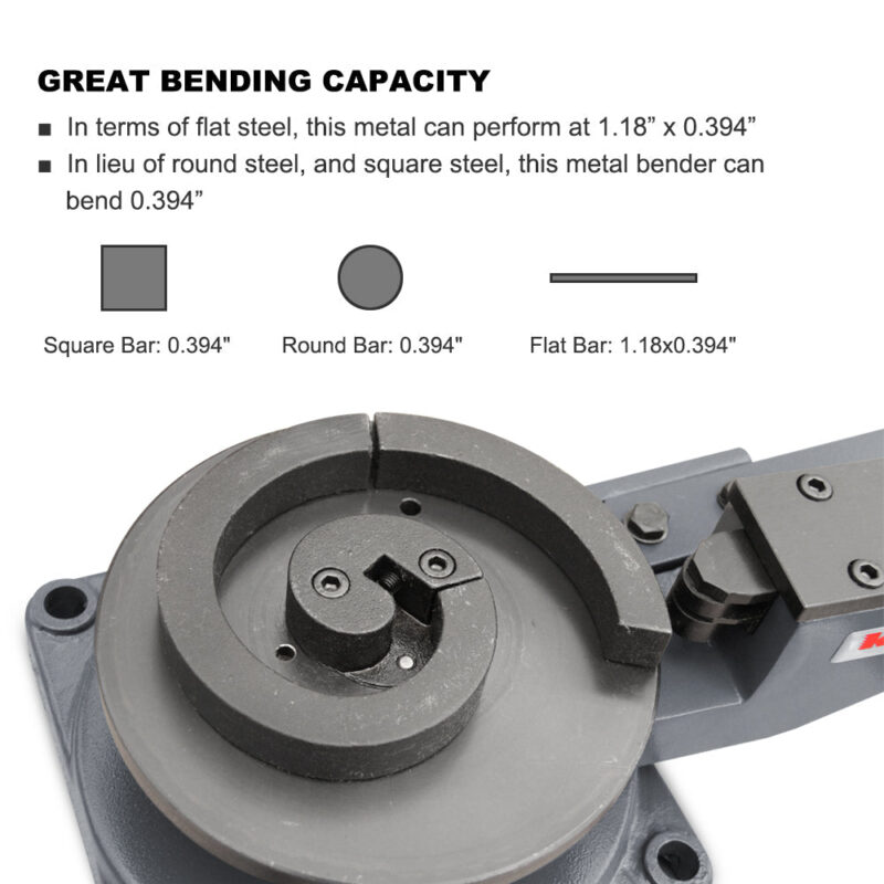 KAKA Industrial SBG-30 Universal Bender, High Precision Metal Bender for Steel, Brass, Copper and aluminum, Cast-Iron Steel Frame Scroll Bender with 3 Metal Scroll Bender - Image 7